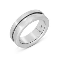 Spinning Wedding Band Ring in White Diamonds