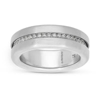 Spinning Wedding Band Ring in White Diamonds