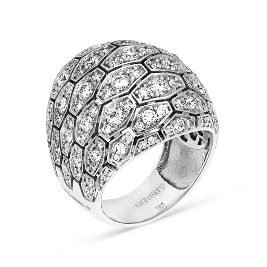 Diamond Pave Dome Cocktail Ring
