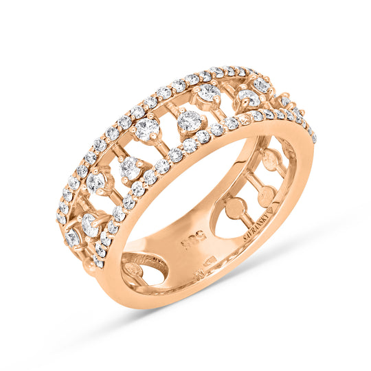 Rose Gold Art Deco Eternity Band
