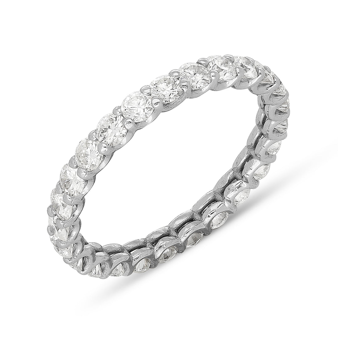 Delicate Eternity Diamond Ring Band - 1.8 Carat