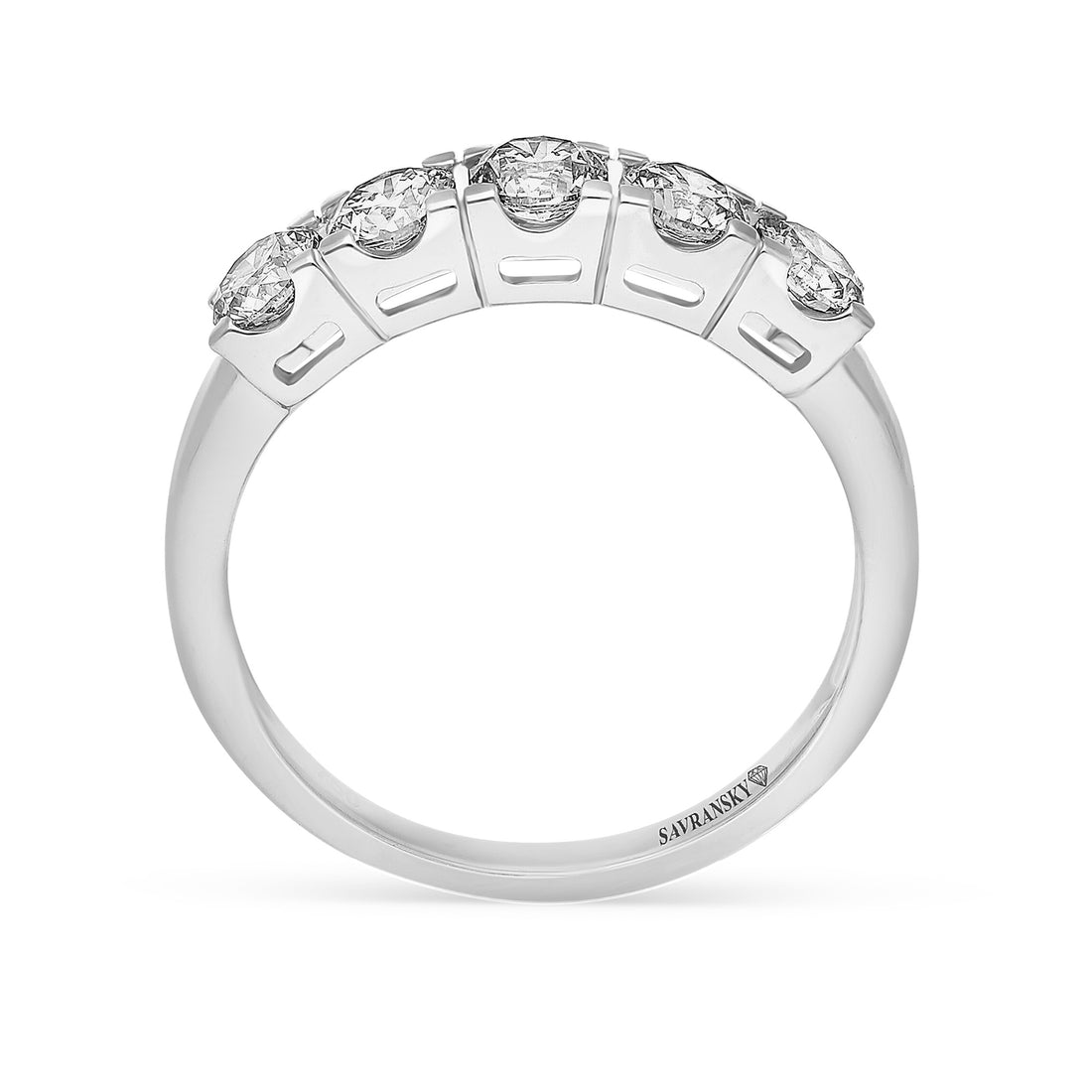 Half Eternity White Gold Diamond Band Ring