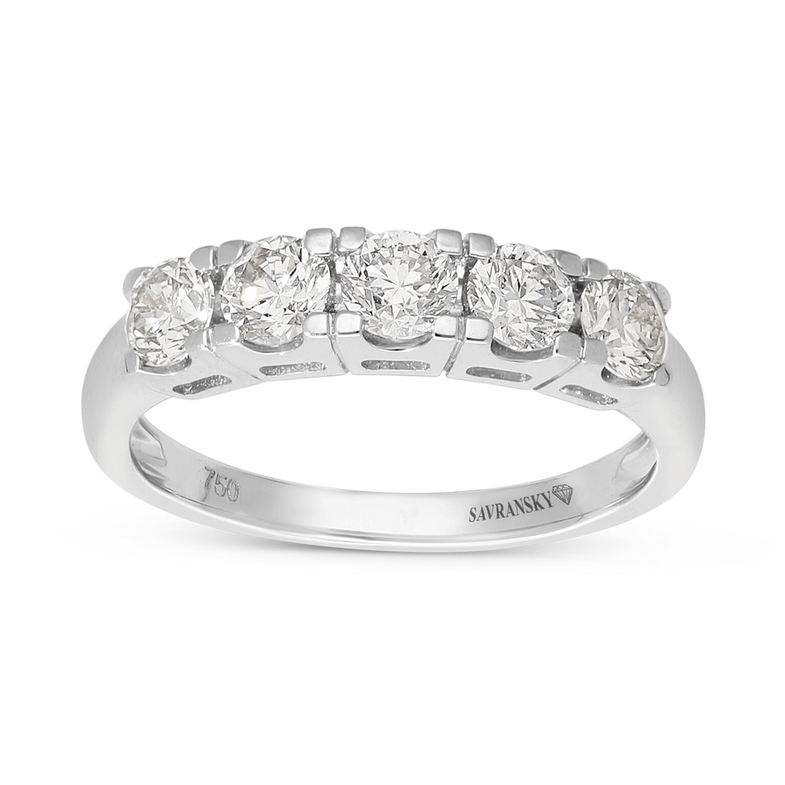 Half Eternity White Gold Diamond Band Ring