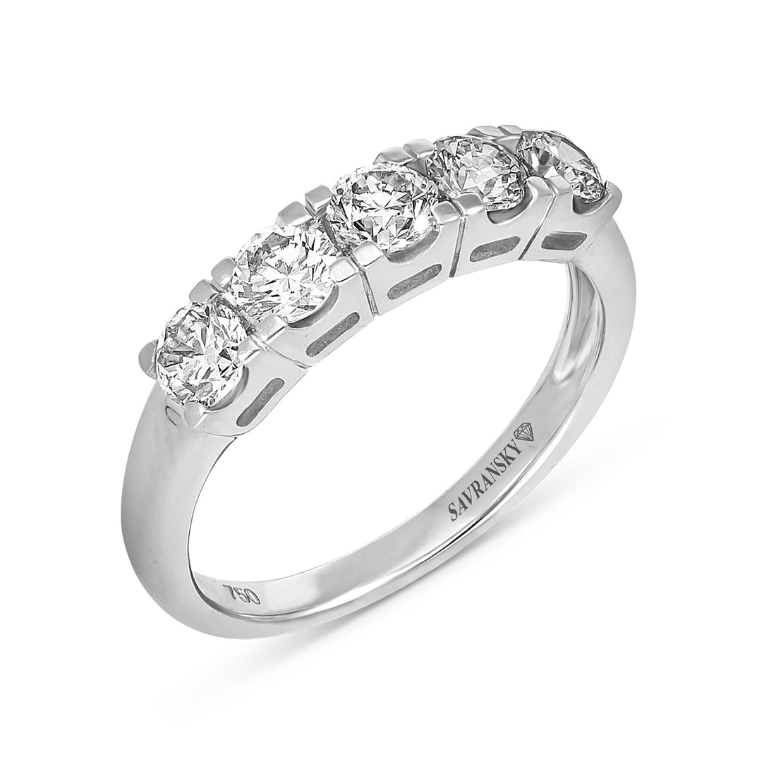 Half Eternity White Gold Diamond Band Ring