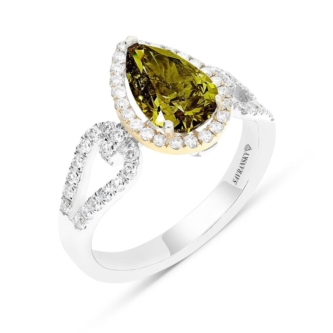 Pear Shape Cut Chameleon Ring - 2.5 Carat