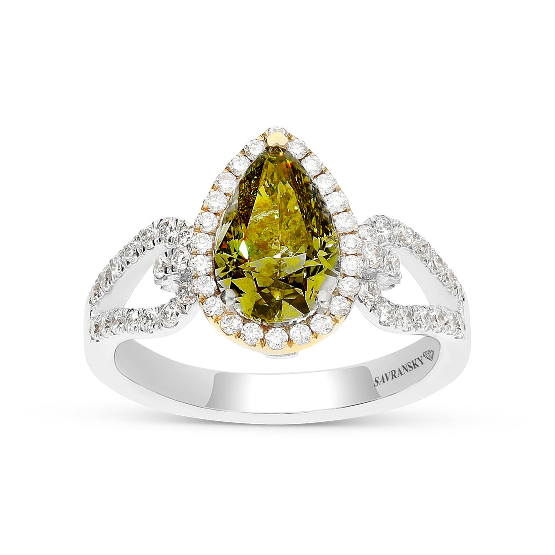 Pear Shape Cut Chameleon Ring - 2.5 Carat