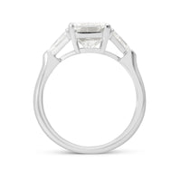 Classic Radiant Cut with Trillion Side Stones Engagement Ring - 3.62 Carat