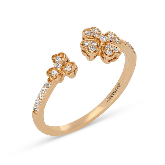 Flower Shaped Open Ring