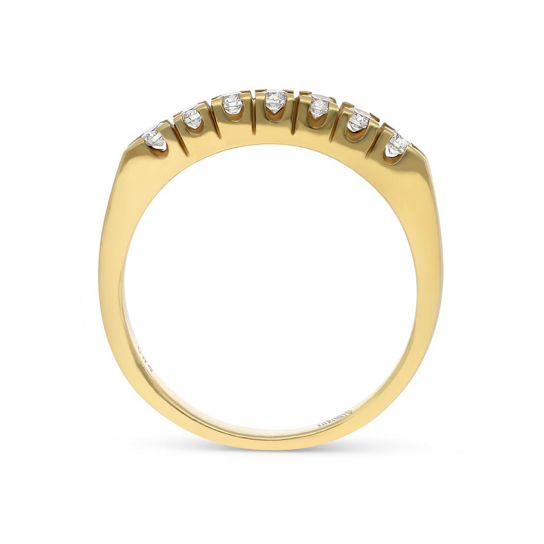 Yellow Gold Half Eternity Diamond Ring