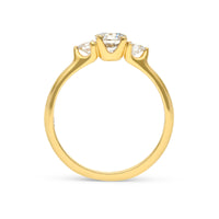 Yellow Gold Three Stone Diamond Ring