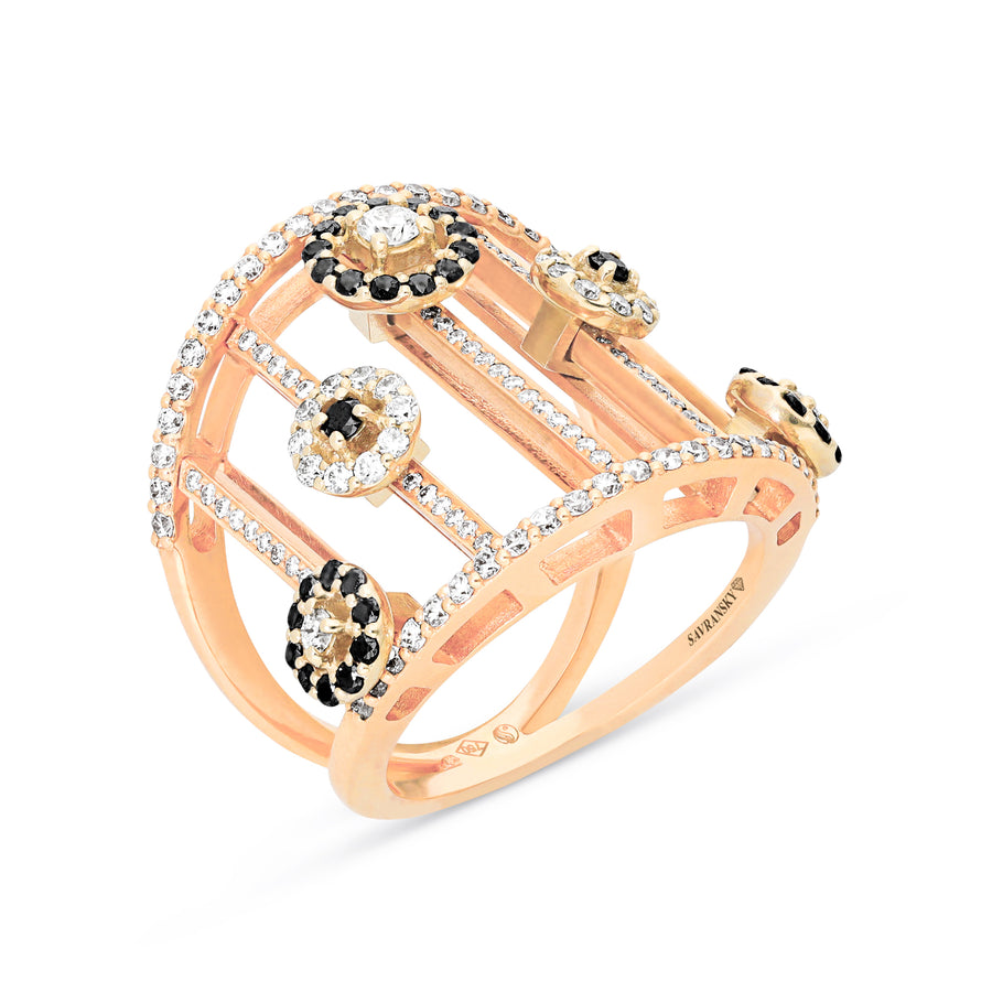 Art Deco Rose Gold Diamond Ring