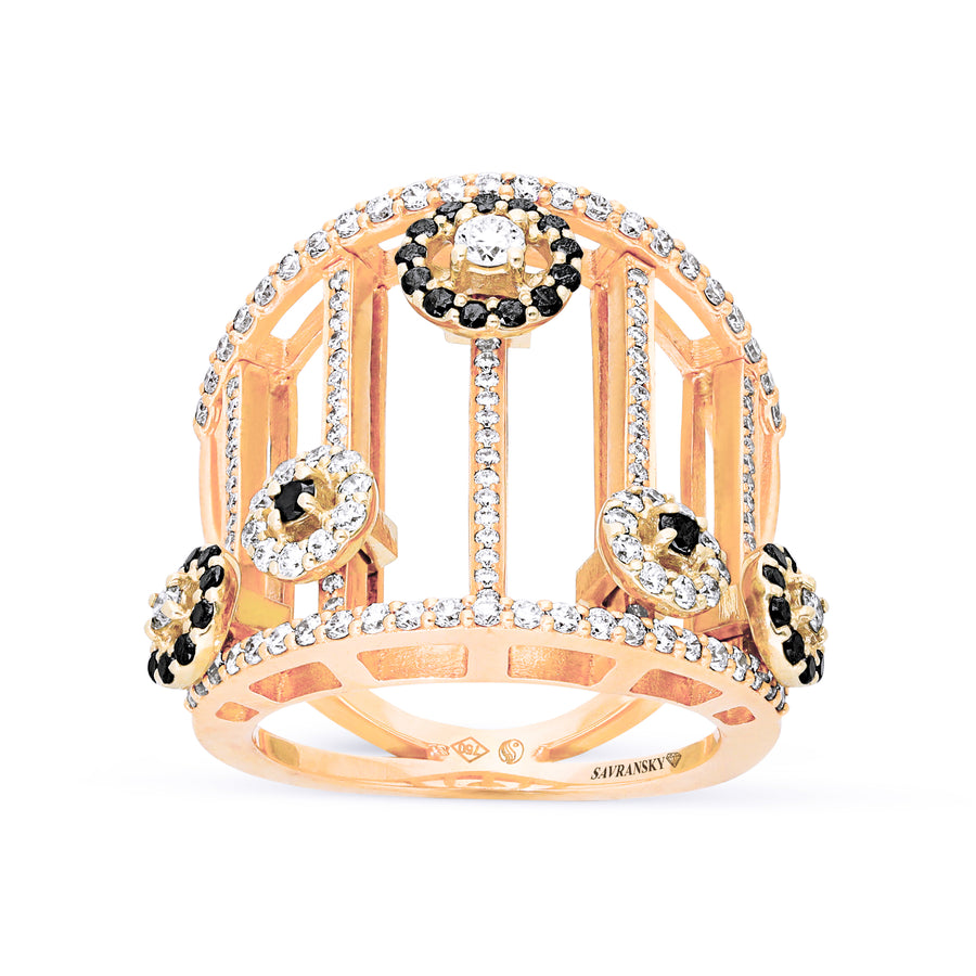 Art Deco Rose Gold Diamond Ring