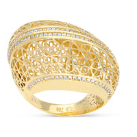 Yellow Gold Filigree Dome Ring