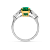 Pear Shape Columbia Emerald Birthstone Ring - 3.2 Carat