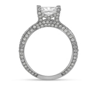 Antique Style Elongated Cushion Cut Diamond Engagement Ring - 3 Carat