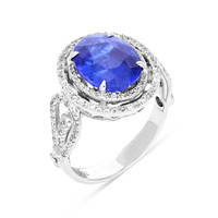 Vintage Style Blue Sapphire Ring - 6.5 Carat