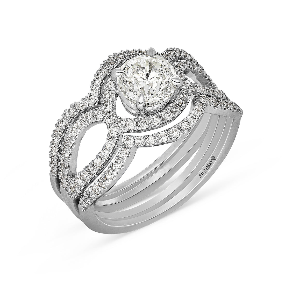 Diamond Engagement Ring Set - 1.5 Carat