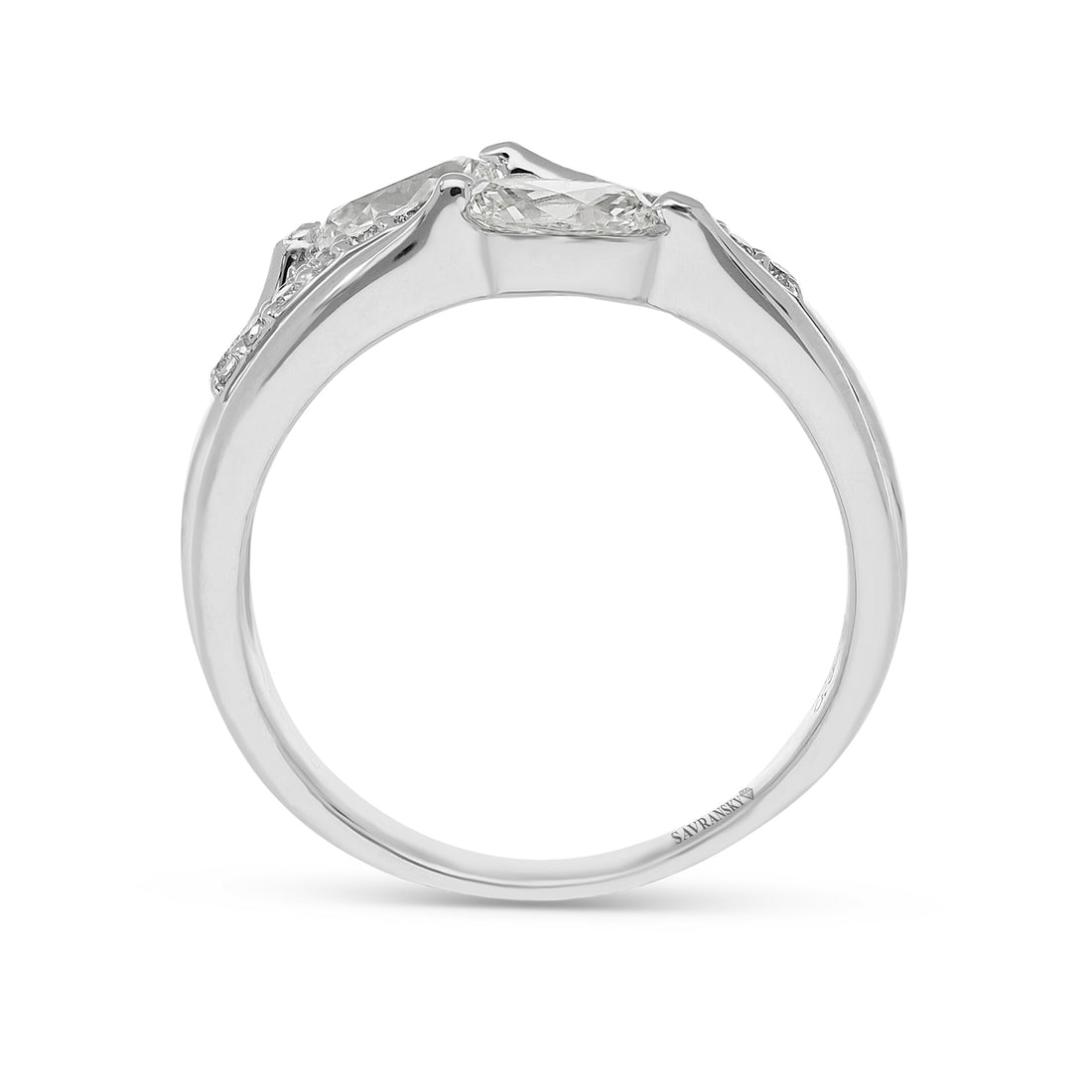Platinum Trio Band Stacked Ring