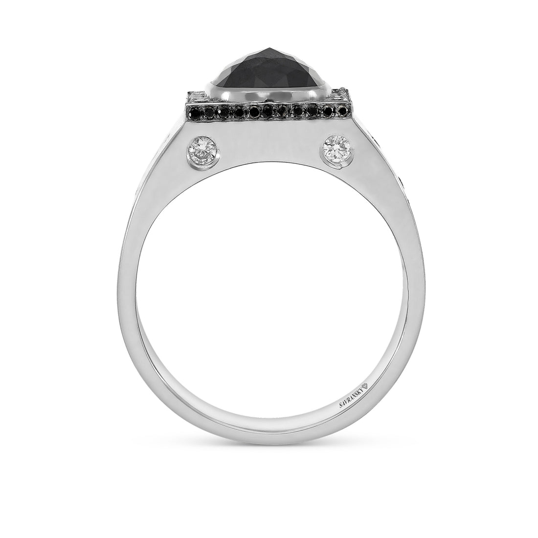 Men's Black Diamond Ring - 4.79 Carat