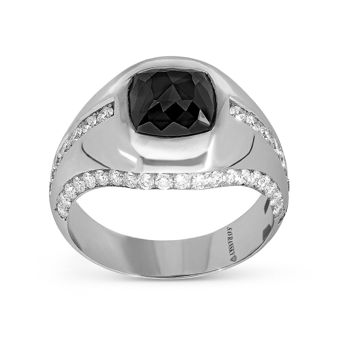 Black Diamond Engagement Ring - 5.29 Carat