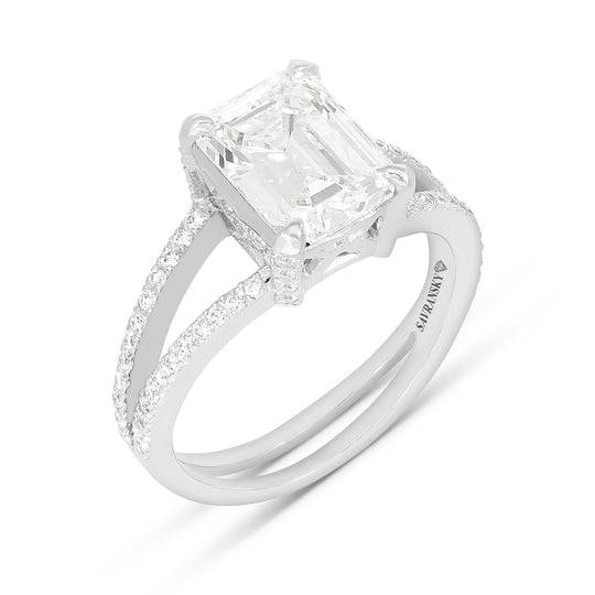 Emerald Cut Diamond Engagement Ring
