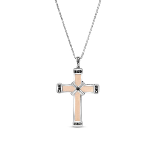 Black Gold Black Diamonds Holy Land love Cross Necklace